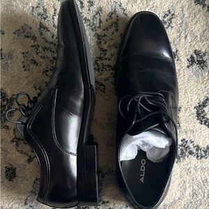 Aldo Men's Black Leather Dress Shoes